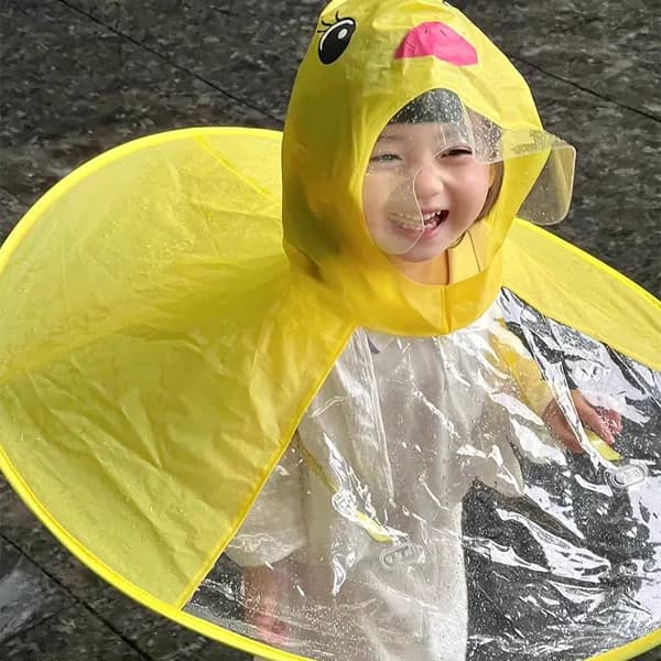 বাচ্চাদের Cute Duck সসার রেইনকোট