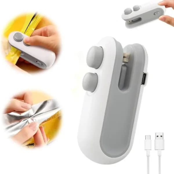 2 in 1 Portable Heat Sealing Machine (White)