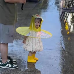 বাচ্চাদের Cute Duck সসার রেইনকোট
