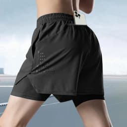 QuickGear Men’s Double Layer Shorts 